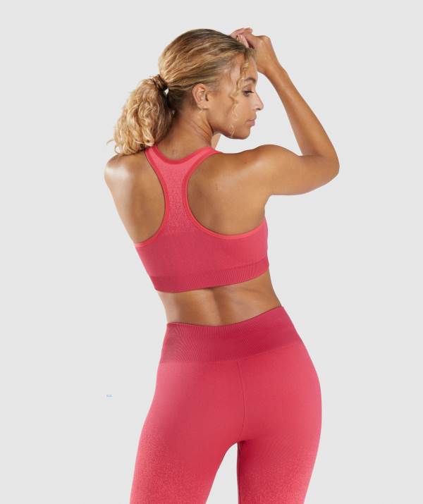 Damske Športové Podprsenky Gymshark Adapt Ombre Seamless Červené Ruzove | HB1872059